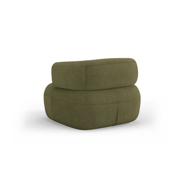 Zielony fotel z materiału bouclé Jenny – Micadoni Home-image-3