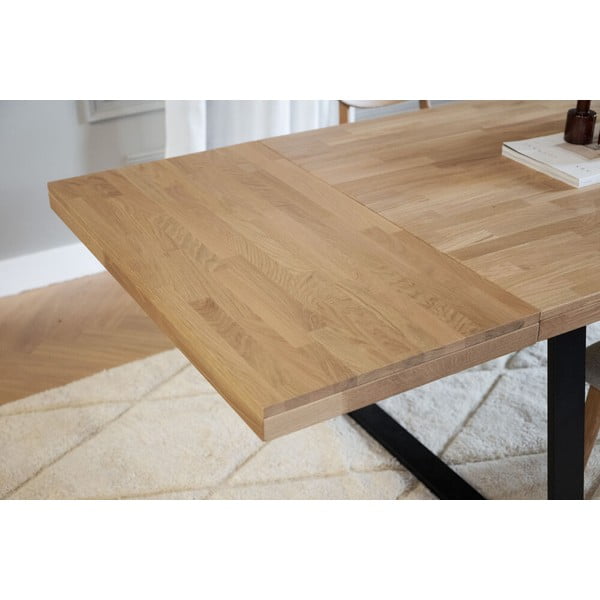 Dodatkowy blat do stołu ze szlifowanego drewna dębowego Rowico Brooklyn-image-1