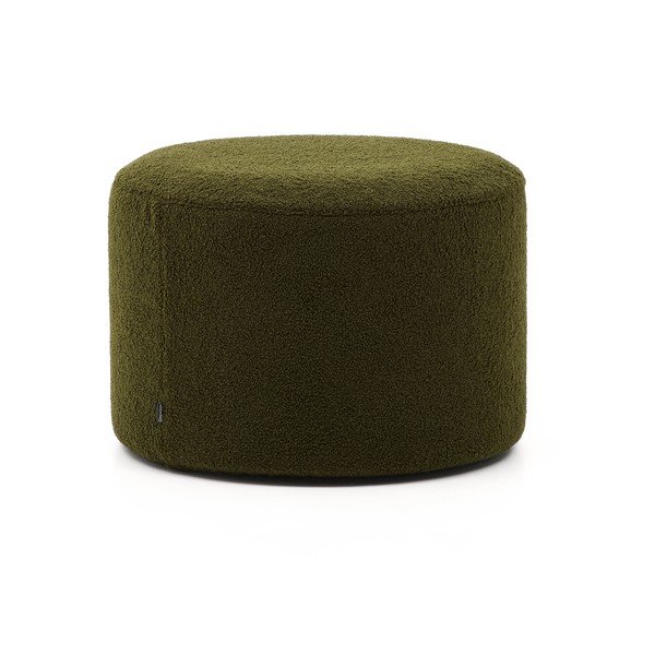 Zielony puf z materiału bouclé Kaeli – Kave Home