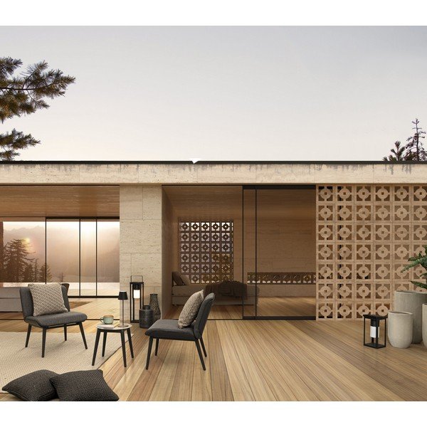 Czarny lampion LED solarny/na USB (wysokość 75 cm) Solar – Bizzotto-image-1