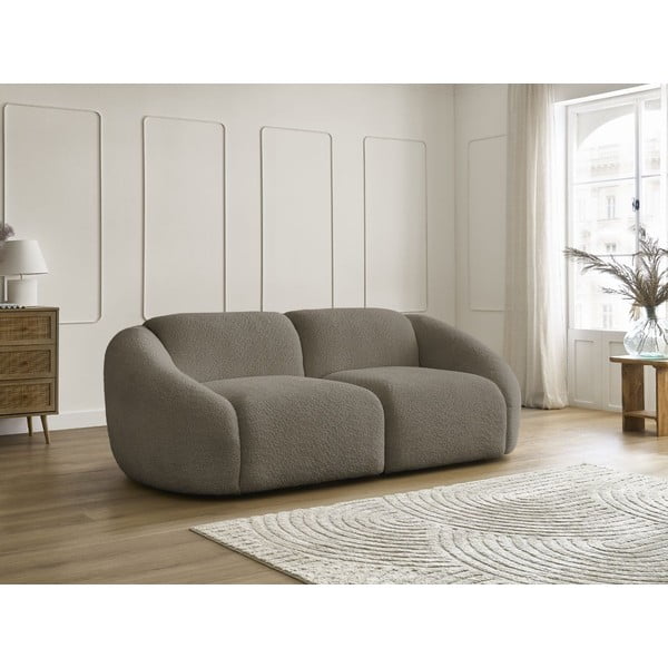 Szarobrązowa sofa z materiału bouclé 230 cm Tina – Bobochic Paris-image-4