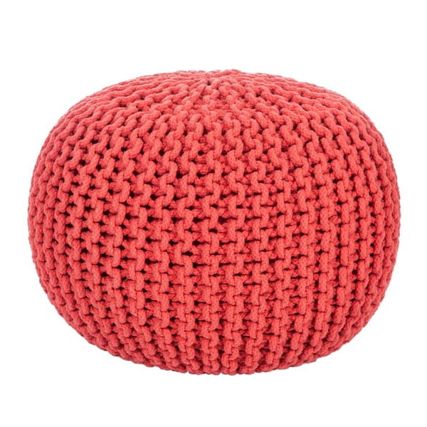Puf Knitted Red, 35x50 cm