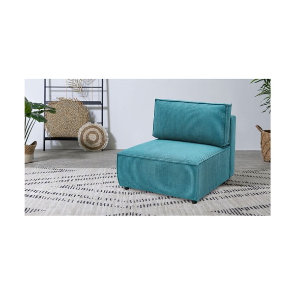 Niebieski sztruksowy moduł sofy (moduł środkowy) Nihad modular – Bobochic Paris-image-1