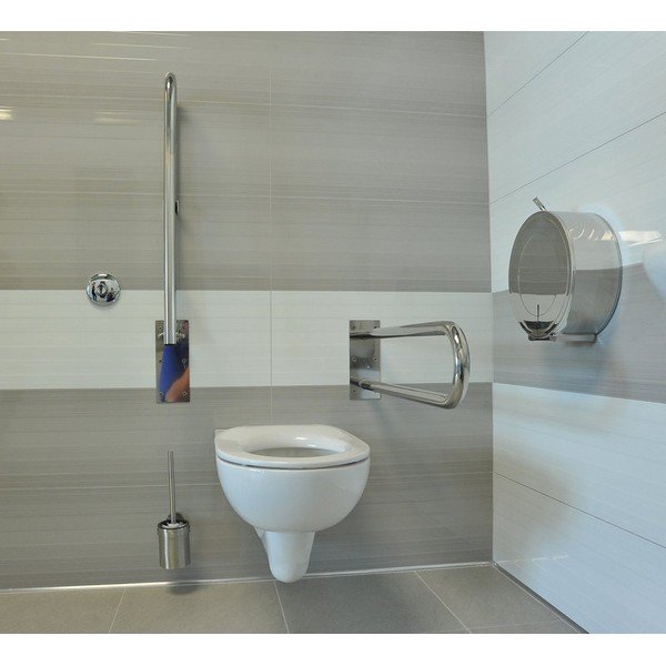 Uchwyt ścienny ze stali nierdzewnej do łazienki 62 cm Handicap U – Sapho-image-1