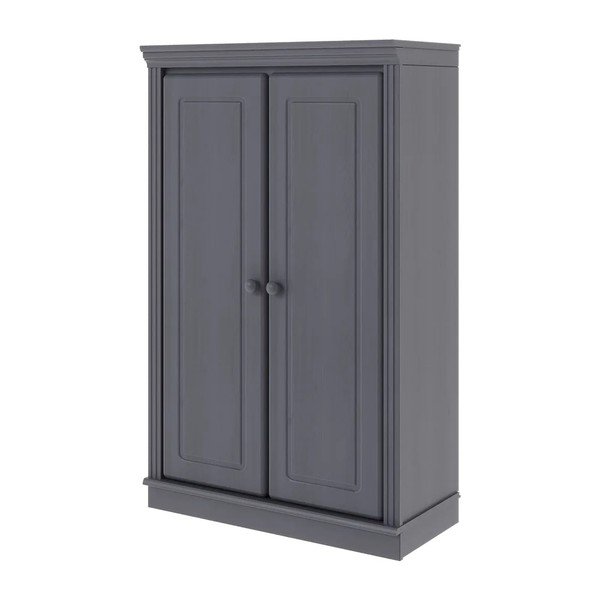 Szara szafka z litego drewna sosnowego 74x118x35 cm Anita – Støraa-image-4
