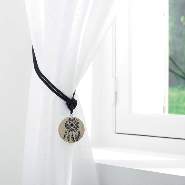 Drewniano-tekstylny upinacz do zasłon Judy – douceur d'intérieur-image-2