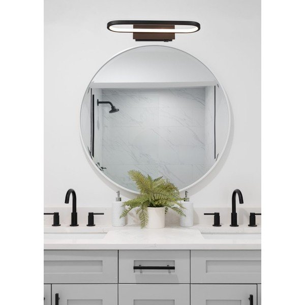 Kinkiet LED w kolorze matowej czerni (dł. 40 cm) Gianni – Trio-image-1