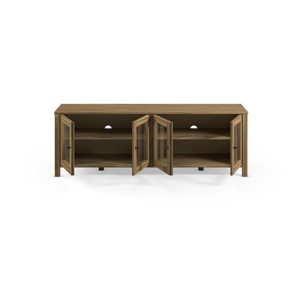 Szafka pod TV z litego drewna sosnowego w naturalnym kolorze 150x50x40 cm Alessandra – Marckeric-image-3