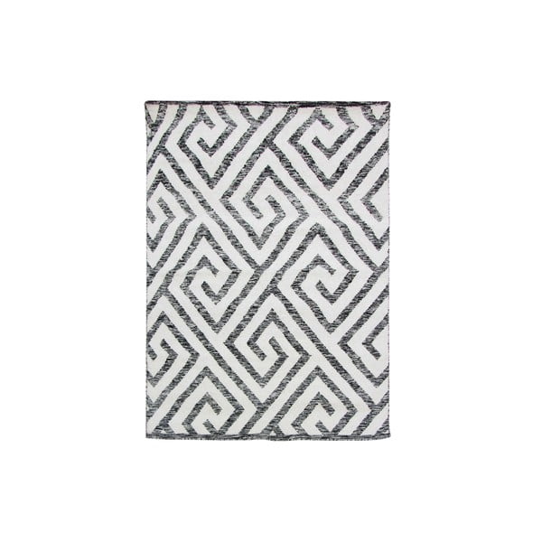Ręcznie tkany dywan Kilim Design 69 Black/White, 160x230 cm