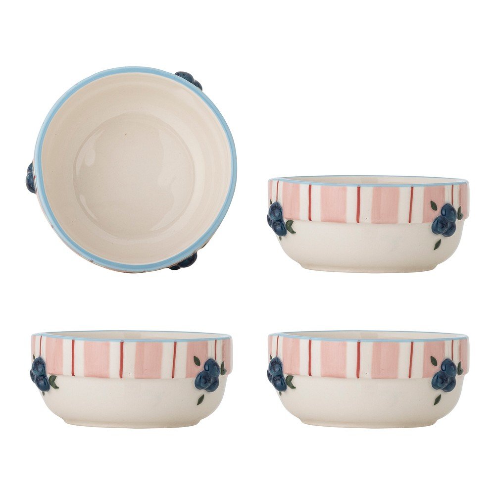 Różowo-kremowe ceramiczne miski na zupę zestaw 4 szt. 295 ml Carry – Bloomingville