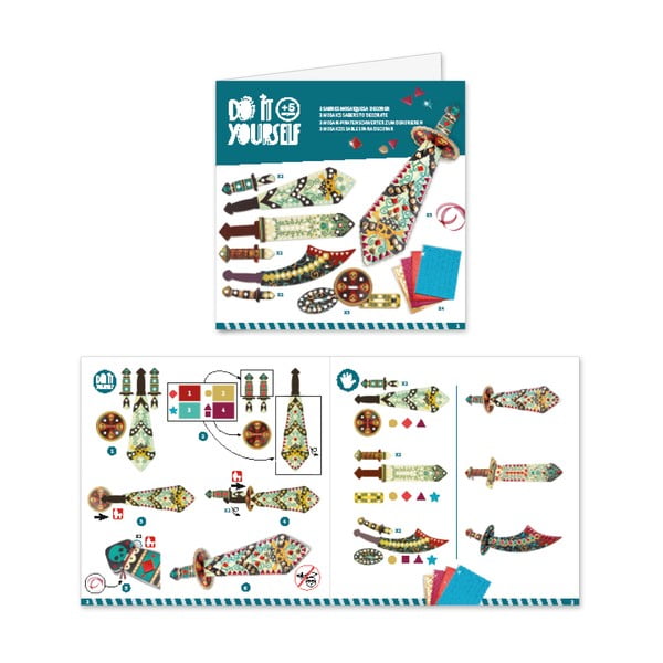 Zestaw do stworzenia 3 mieczów Djeco Knight-image-1