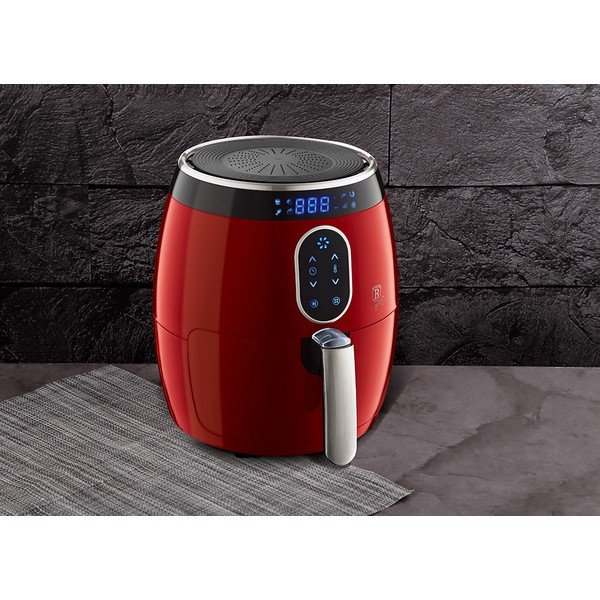 Czerwona frytkownica beztłuszczowa Burgundy Metallic Line – BerlingerHaus-image-1