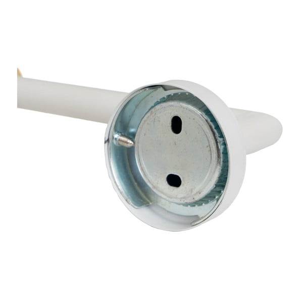 Biały metalowy uchwyt ścienny na papier toaletowy – Casa Selección-image-3