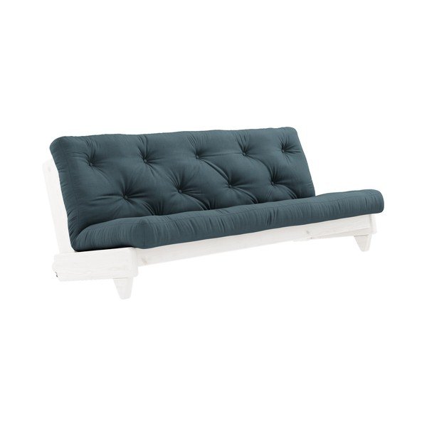 Sofa rozkładana z niebieskozielonym pokryciem Karup Design Fresh White/Petrol Blue-image-1
