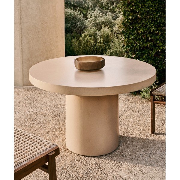 Okrągły stół ogrodowy betonowy ø 120 cm Aiguablava – Kave Home-image-1