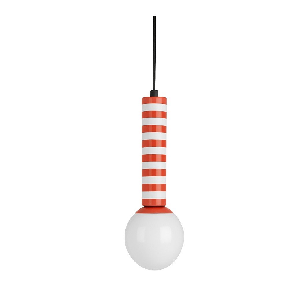 Czerwona metalowa lampa wisząca ø 12 cm Rayado Retro – Leitmotiv