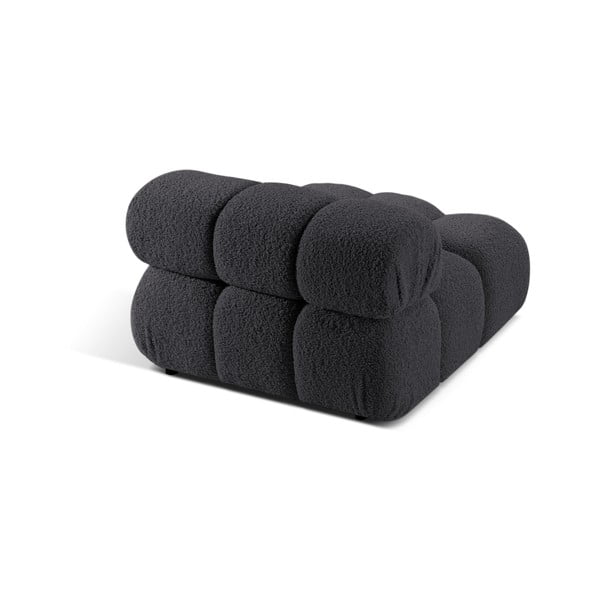 Antracytowy moduł sofy z materiału bouclé (moduł środkowy) Bellis – Micadoni Home-image-4
