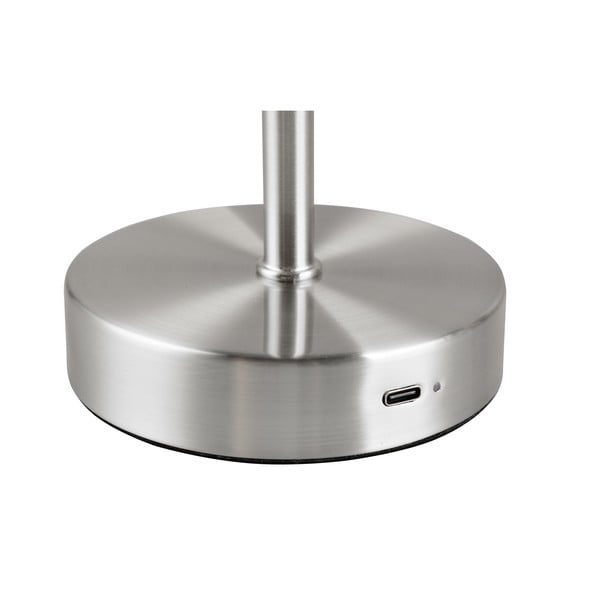 Lampa stołowa LED w kolorze srebra ze ściemniaczem (wys. 30 cm) Jeff – Reality-image-4