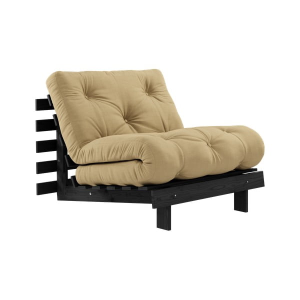 Musztardowy fotel Roots Black Night – Karup Design