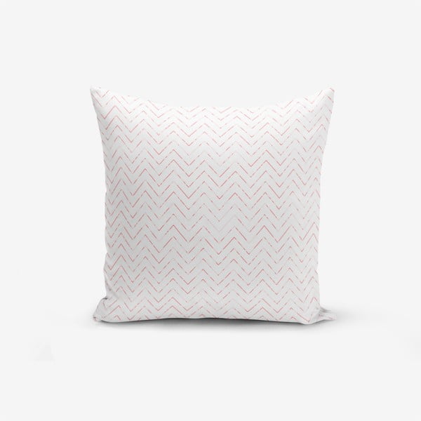 Poszewka na poduszkę z domieszką bawełny Minimalist Cushion Covers Fusya Colorful Zigzag Modern, 45x45 cm