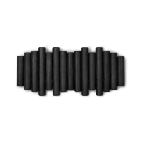 Czarny wieszak ścienny z drewna sosnowego Picket – Umbra-image-4