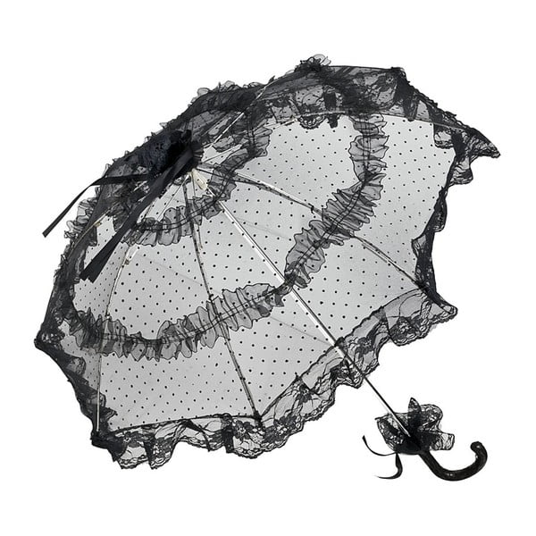 Czarny parasol Von Lilienfeld Bridal Salomea