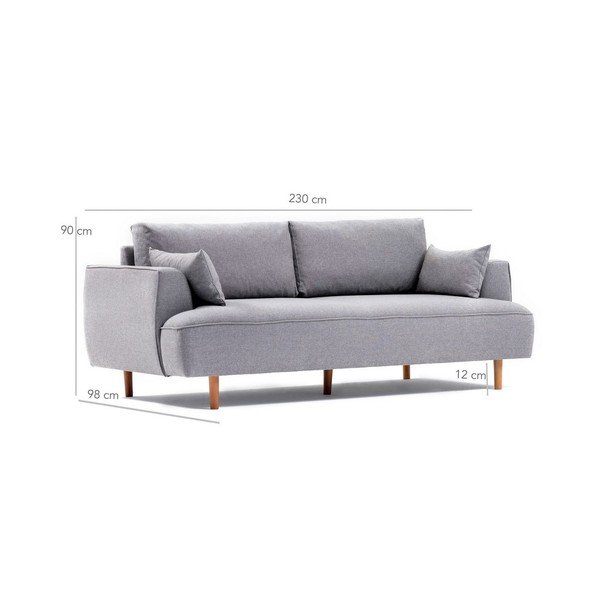 Jasnoszara sofa 3-osobowa Felix-image-3