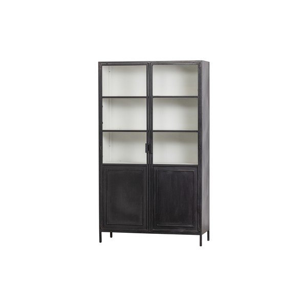 Czarna metalowa witryna 110x189 cm Nora – Basiclabel -image-3