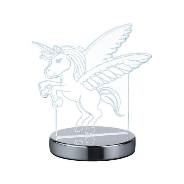 Lampa stołowa LED w kolorze błyszczącego srebra (wys. 17 cm) Karo – Trio-image-2