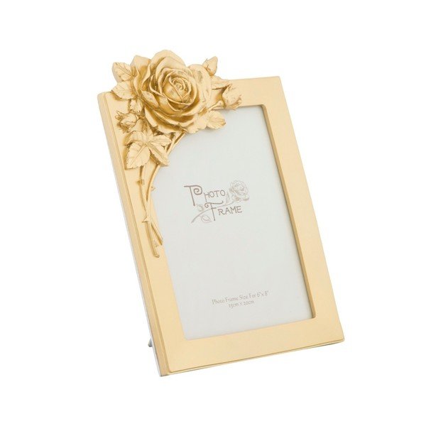 Żółta ramka na zdjęcia z żywicy Mauro Ferretti Glam Rose, 19,4x27,5 cm-image-1