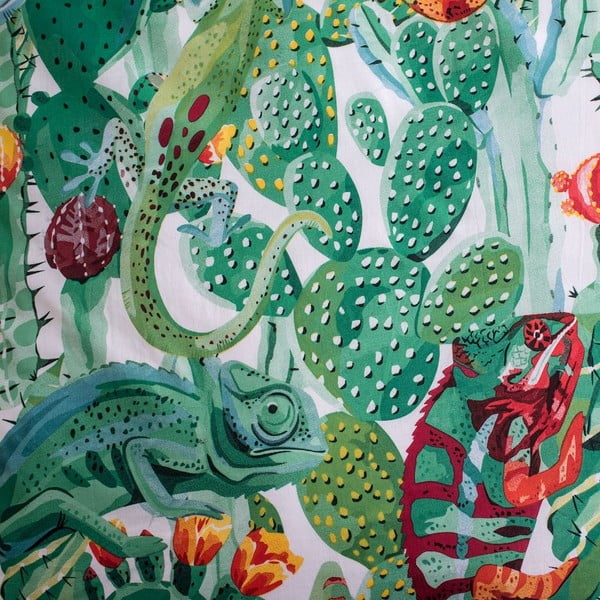 Zielona bawełniana fluorescencyjna pościel dziecięca jednoosobowa 140x200 cm Chameleon – Jerry Fabrics-image-4