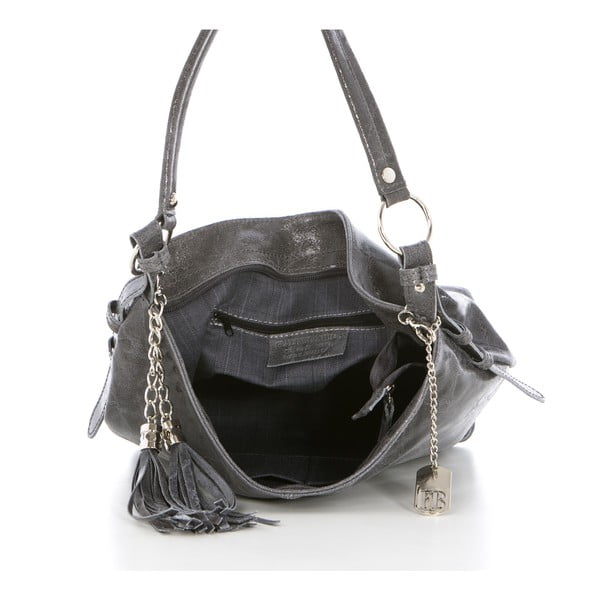 Skórzana torebka Hobo Grigio-image-4