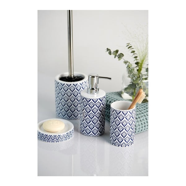 Niebieski ceramiczny kubek na szczoteczki do zębów Wenko Lorca-image-2