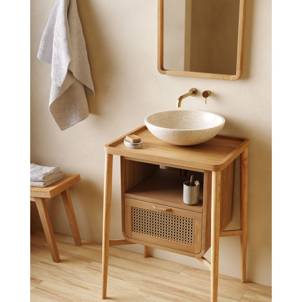 Jasnoszara mydelniczka ceramiczna Chavela – Kave Home (zdjęcie 4)