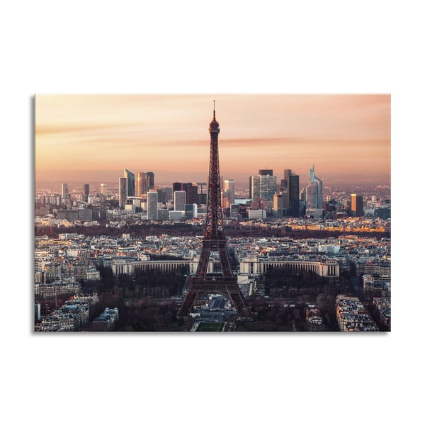 Obraz Styler Glas Destination Eiffel Tower, 80x120 cm