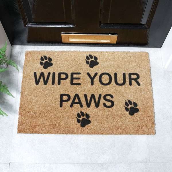 Wycieraczka z włókna kokosowego 40x60 cm Wipe Your Paws – Artsy Doormats-image-2