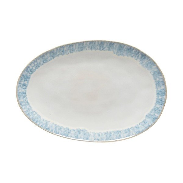 Biało-niebieska kamionkowa taca Costa Nova Brisa, dł. 41 cm