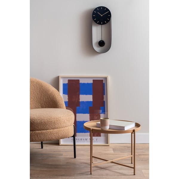 Beżowy metalowy okrągły stolik ø 50 cm Meseta  – Leitmotiv-image-1