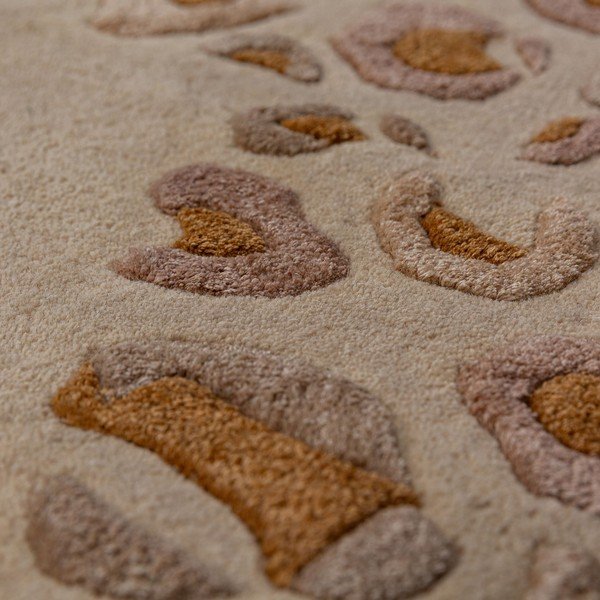 Dywan z mieszanki wełny tkany ręcznie w naturalnym kolorze 160x230 cm Leopard Frame – Flair Rugs-image-2