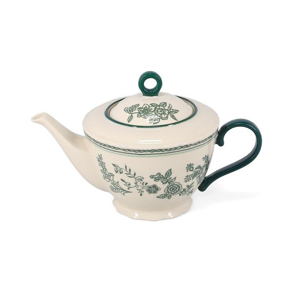 Zielony/w kolorze kości słoniowej porcelanowy dzbanek do herbaty 920 ml Cyril – S|P Collection-image-1