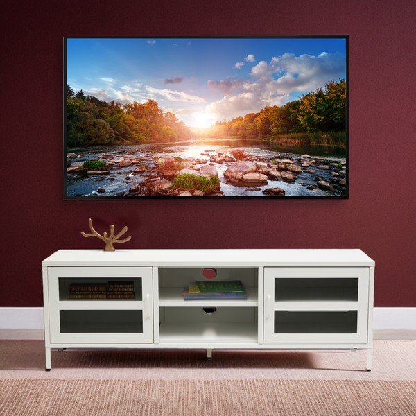 Biała stalowa szafka pod TV 150x50x45 cm Acier – Premier Housewares-image-4