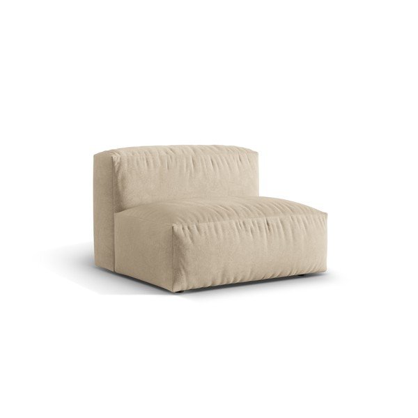 Beżowy aksamitny moduł sofy (moduł środkowy) Martina – Micadoni -image-2