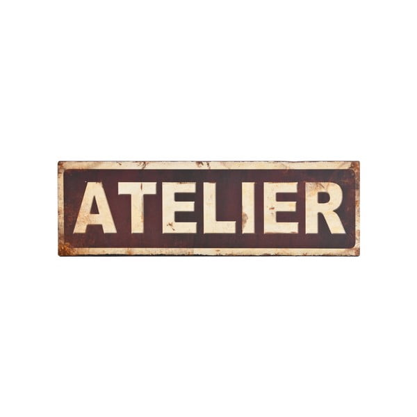 Metalowa tabliczka 35x11 cm Atelier – Antic Line