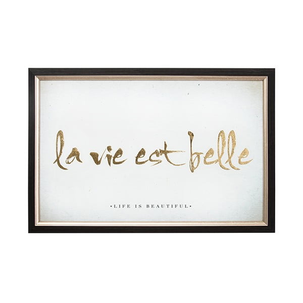 Obraz w ramie Graham & Brown La Vie Est Belle, 60x40 cm
