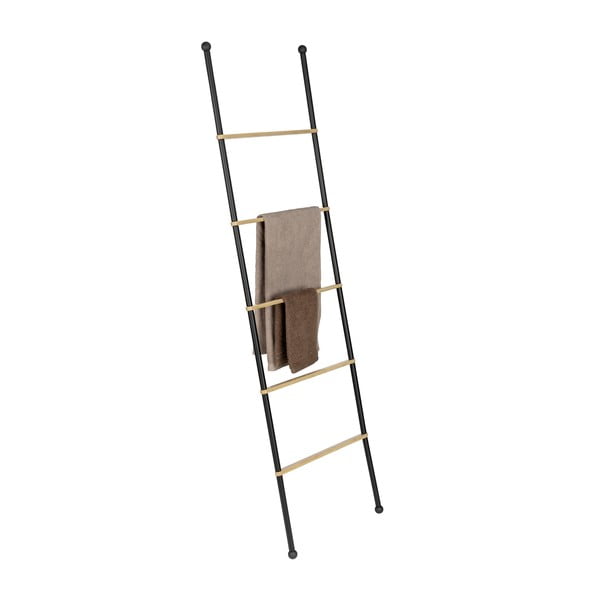 Czarno-naturalna metalowa drabina dekoracyjna Bambusa – Wenko-image-3