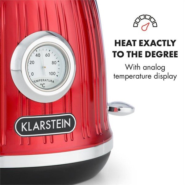 Czerwony czajnik elektryczny Klarstein Cancan-image-3