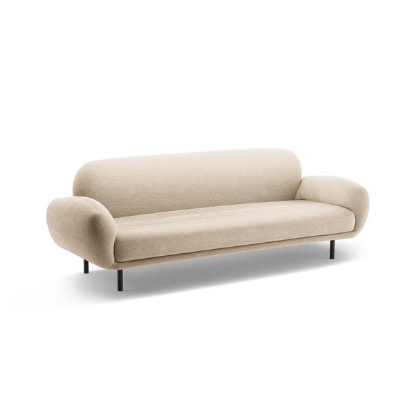Beżowa sofa z materiału bouclé 208 cm Poppy – Micadoni -image-1