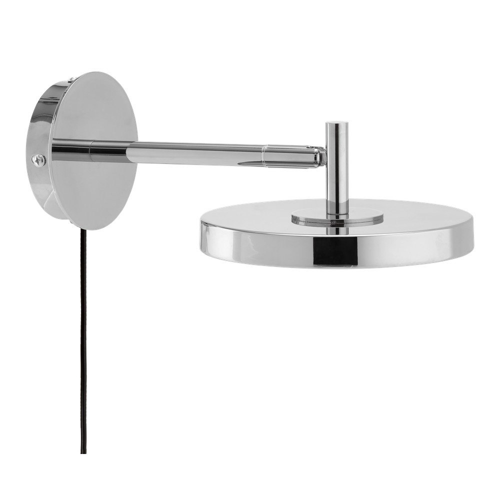 Kinkiet LED z elastyczną konstrukcją/ze ściemniaczem do kontaktu w kolorze srebra z połyskiem ø 15 cm Asteria Wall Short – UMAGE