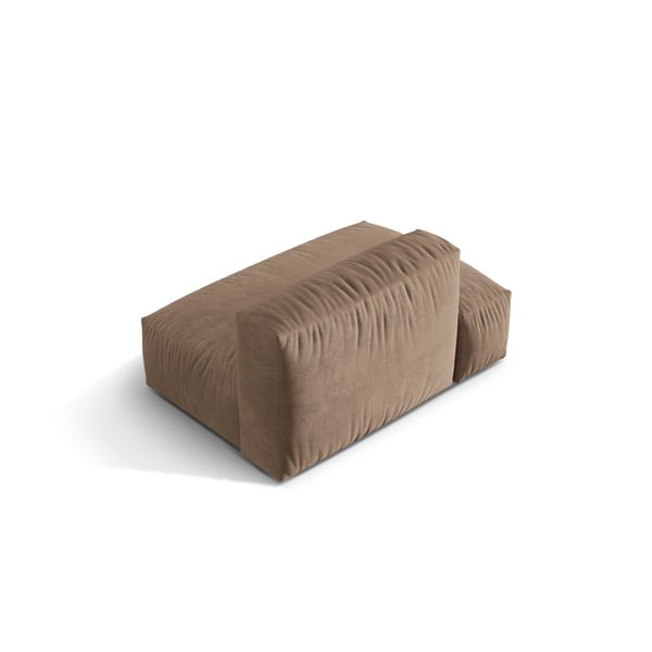 Jasnobrązowy aksamitny moduł sofy (lewostronny) Martina – Micadoni -image-2