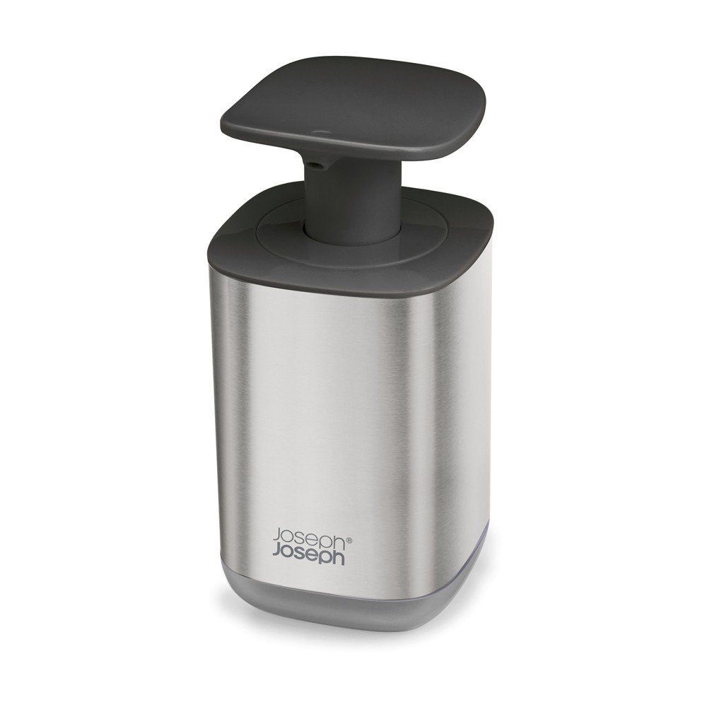 Dozownik do mydła ze stali nierdzewnej w kolorze srebra z połyskiem 250 ml Presto Steel – Joseph Joseph